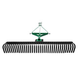 Garvee Heavy Duty 3-Point Landscape Rake for Tractor - 6FT Rock Rake with 37 Steel Tines - 360° Rotating Head - Fits Category 1 & 2 Tractors - Ideal for Lawn, Garden, and Yard - 6 Feet (72 Inches) Green, 37 Teeth