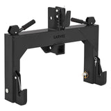 Garvee Heavy-Duty Category 1 3-Point Quick Hitch for Tractor, 3000 lbs Lift Capacity with Built-In 2" Receiver, 5-Level Bolt-On Adjustable Top Hook Tractor Attachment, No Bushing Required, Matte Black Finish (24" x 24") - Black