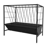 Garvee Heavy Duty 2-in-1 Livestock Hay and Grain Feeder Set – Durable Steel Multi-Sided Trough, 45 Gallon Hay Rack with 24 Gallon Feed Pan – Large Capacity, Weather-Resistant for Goats, Sheep, Horses, Cows, Calves – Ideal for Pasture or Stable – 45+25
