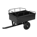 Garvee Garden Dump Cart, 750 lbs Capacity 15 Cu Ft Heavy Duty Steel Utility Trailer with Removable Sides for ATV, UTV, Lawn Mower & Tractor