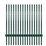 Garvee 5ft Heavy Duty U-Channel Metal Fence Posts (15-Pack) - No-Dig Steel Fencing Stakes with Anchor Plates for Garden Wire Mesh & Yard Borders (4ft Above Ground, Green)