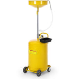 Garvee 20 Gallon Portable Air-Operated Waste Oil Drainer with Adjustable 15" Funnel, Heavy-Duty Steel, Rust-Proof Finish, Casters, Toolbox - Auto Shops - Yellow