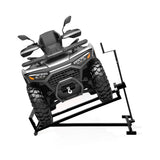 Garvee 1200 lbs Heavy-Duty Lawn Mower Lift Jack – Collapsible, Crank & Tool Handle – Anti-Slip Base – All-purpose for Zero Turn Mowers – Black - Black