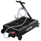 Garvee 15-Gallon Low-Profile Oil Pan with 12V Pump & 8 GPM Flow, Carbon Steel, Lockable Casters, 2m Hose - Cars, SUVs, Motorcycles - Black