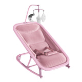 Garvee Aluminum Frame Baby Swing in Adjustable 3-Position Design with Toy Bar, Forward & Back Rocking and Lockable Stationary Mode for Infants, Pink - Pink