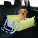Garvee Dog Car Seat for Small Dogs, Waterproof Pet Booster Seat with Safety Leash & Storage Pockets, Thickened Comfort Bed Travel Carrier 24"x20"x13" (Green)