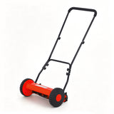 Garvee 14-Inch Manual Reel Lawn Mower, 5-Blade Push Mower with Adjustable Cutting Height, Lightweight & Quiet, Eco-Friendly Grass Cutter for Small Yards, Red - Red