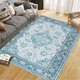 Garvee Traditional Vintage Floral Area Rug 5x7ft - Soft Low Pile, Washable, Non-Slip Carpet for Living Room, Bedroom, Dining Room - Green, 5x7 - Green