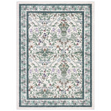 Garvee Washable Collapsible Floral Area Rug – Non-Slip, Pet Friendly, Easy Clean Carpet for Living Room & Bedroom – Beige, 10x13ft - Beige