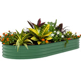 Garvee 10' x 4' x 1.5' Galvanized Raised Garden Bed, Large Metal Planter Box for Vegetables, Flowers & Herbs, Rust-Resistant, Easy Assembly - Green
