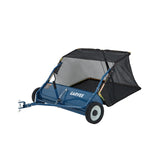 Garvee Tow Behind Lawn Sweeper 42", 14 cu.ft Leaf Collector, 57.5 lb Carbon Steel Yard Sweeper with Dump Rope for Riding Mowers, Dark Blue - Dark Blue