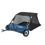 Garvee Tow Behind Lawn Sweeper 48", 16 cu.ft Leaf Collector, 71.6 lb Carbon Steel Yard Sweeper with Universal Hitch & Dump Rope for Riding Mowers, Dark Blue - Dark Blue