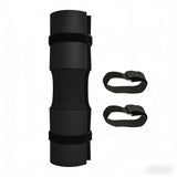 Garvee Barbell Squat Pad - Black Shoulder Neck Protection Pad with Straps, 1.5" Thick High-Density Foam for Squats, Lunges, Hip Thrusts & Heavy Weightlifting - Black