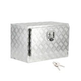 Garvee 24"x14"x16" Underbody Truck Tool Box - Heavy-Duty Aluminum Diamond Plate, Lockable Waterproof Design with T-Handle Latch and Keys for Pickup, Van, and Trailer, Silver - Silver