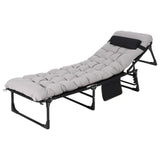 Garvee Portable Camping Cot for Adults, Heavy Duty Folding Bed with Thick Mattress Max 400LBS, Sleeping Cot for Camping, Travel, Home & Guest, Grey, 190CM - Grey