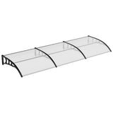 Garvee 40" X 120" Heavy-Duty Outdoor Door Awning Canopy - Clear Polycarbonate Cover, UV/Rain/Snow/Sun Protection, Plastic Steel Brackets, Transparent Shelter - Transparent