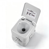 Garvee Portable Travel Toilet - RV Potty with 5.3 Gal Detachable Waste Tank & 3.2 Gal Flush Tank, Push-Button Pressurized Flush Commode for Indoor/Outdoor Camping, Boating, and Hiking