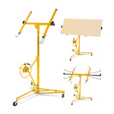 Garvee 11FT Drywall Lift Jack – 150LB Capacity, 60° Tilt & 360° Rotation Hoist, Yellow