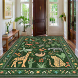 Garvee Soft & Durable Modern Area Rug - Dark Green Carpet for Living Room, Bedroom, Office - 5x7ft, Dark Green - Green