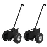 Garvee Heavy Duty Panel Dolly Cart – 660 lbs Capacity, Extended Handle, Sturdy Steel Construction, Sturdy Rubber Wheels – Ideal for Moving Drywall, Sheetrock, Plywood, Doors, Furniture – 2PC Black - Black-2Pcs