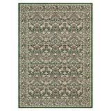 Garvee Dark Green Washable Floral Area Rug 5' × 7', Non Slip Low Pile Stain Resistant Vintage Bordered Rug for Living Room Bedroom Dining Room - Dark Green