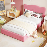 Garvee Kids Full Size Upholstered Bed Frame with 2 Storage Drawers - Cute Velvet Platform - Sturdy Wooden Slats - Safe Low Profile, Noise-Free - No Box Spring Needed - Easy Assembly - Full, Pink - Pink & Darwers