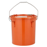Garvee 6-Gallon Fryer Oil Disposal Bucket with Top Handle - 150°C-200°C Heat-Resistant Compact Waste Oil Tank with Nylon Filter Bag, Orange - Orange