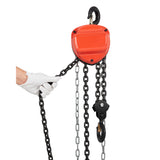 Garvee Heavy Duty 5 Ton Manual Chain Hoist - 11000 lbs Capacity G80 Alloy Steel Chain Block with 10 FT Lift Height, 390N Hand Pull Force & Dual Pawl Brake for Garage, Warehouse & Factory (Orange)