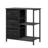 Garvee 3 Drawer Mobile File Cabinet with Open Storage Shelf, Rolling Printer Stand and Fabric Lateral Filing Cabinet for Home Office, Fits A4 or Letter Size Files, Black - Black