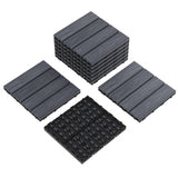 Garvee All-Weather Composite Interlinked Deck Tiles 12x12 9PCS/Set – Waterproof, Wood-Grain Plastic, Anti-Slip, Easy Install, Outdoor Wall Decor for Patio, Balcony, Garden, Poolside – Grey - Grey