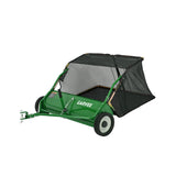 Garvee Tow Behind Lawn Sweeper 42", 14 cu.ft Leaf Collector, 57.5 lb Carbon Steel Yard Sweeper with Dump Rope for Riding Mowers, Green - Green