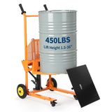 Garvee 450LB Hydraulic Material Lift-Foldable Manual Forklift Stacker with 36" Lifting Height, 2-in-1 Pallet Jack/Flatbed Cart for Warehouse, Garage & Workshop