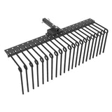 Garvee Heavy-Duty Pine Straw Landscape Rake – 60-Inch Powder-Coated Steel, 21 Coil Season Tines, 2-Inch Receiver Hitch Compatible with Lawn Tractors, ATV, UTV