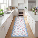 Garvee Foldable Printed Carpet - Washable Carpet, Living Room Carpet, Home Decor Rug, Easy Care Carpet, Soft Carpet - Blue