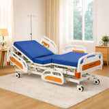 Garvee Electric Hospital Bed with Mattress & IV Pole, 5 Function Full Electric Medical Bed for Home Care, Adjustable Height Back & Knee, Trendelenburg, Locking Casters, 400 Lbs Capacity - 