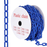 Garvee 240FT Plastic Barrier Chain Blue, 6MM Thick Safety Chain with 1.5-Inch Links, UV Resistant Plastic Chain with 50 Hooks for Crowd Control, Parking Lots, Driveways, Construction & Queue Lines - Blue