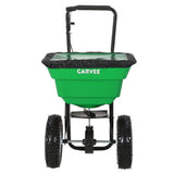 Garvee 80 lb Push Broadcast Spreader, Walk-Behind Lawn & Garden Spreader with 29 L Hopper, 0–12 ft Coverage, 13" All-Terrain Wheels & 20-Level Flow Control for Seed, Fertilizer, Salt & Ice Melt, Green/Black - Green