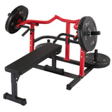 Garvee Commercial-Grade Plate Loaded Bench Press Machine, 1300 lbs Capacity, Independent Iso-Lateral Arms, Adjustable Chest & Shoulder Press Station for Home Gym - Red Putter with Pedal Upgraded Version