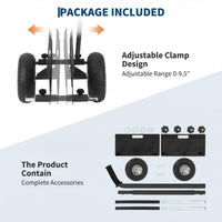 Garvee Heavy Duty Panel Dolly Cart – 660 lbs Capacity, Extended Handle, Sturdy Steel Construction, Sturdy Rubber Wheels – Ideal for Moving Drywall, Sheetrock, Plywood, Doors, Furniture – 2PC Black