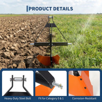 Garvee Durable Farm Equipment Attachment – Agricultural Machinery Accessory – Heavy-Duty Construction – Powder-Coated for Longevity – Orange Color