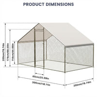 Garvee Homestead Chicken Coop Kit: Large Predator-Proof Poultry Run, Roll-Away Nesting Box, Climbing Gym, Cleaning spatula & Automatic Feeder - Comfort for 5-8 Hens