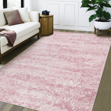 Garvee Medallion & Damask Pink 9x12 Rugs for Bedroom Girls Area Rug for Living Room Washable, Soft Vintage Damask Distressed Large Bedroom Rugs Boho Abstract Indoor Floor Carpet, Low Pile Non-Slip Rugs for Nursery Dining Room - Pink