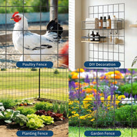 Garvee Wire Fence,24 Inch x 30 Foot,2x3 Inch 16GA,Garden Border Fencing Roll Vinyl Coating Metal Wire Mesh for Yard Vegetable Plant Protection Poultry Netting