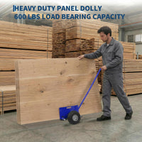 Garvee Heavy Duty Panel Dolly Cart – 660 lbs Capacity, Extended Handle, Durable Steel Build, 10" Sturdy Rubber Wheels – Great for Sheetrock, Plywood, Wood, Doors, Furniture – 2PC Blue