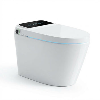 Garvee Elongated One-Piece Smart Toilet in Tankless Design with Bidet, Auto Open/Close, Heated Seat, Instant Warm Water & Dryer and Foot Sensor Operation for Bathroom