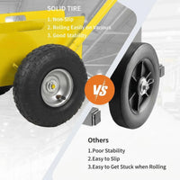 Garvee Panel Dolly Heavy Duty Drywall Cart with 660 lbs Capacity, 10" Rubber Wheels, Steel Frame, Adjustable Clamp, Extended Handle for Construction Sites