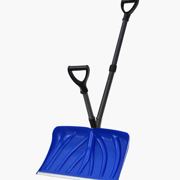 Garvee 17.7"W X 12.6"H Snow Shovel with Assisted D-Ring Handle, Ergonomic Snow Pusher Shovel, Lightweight & Durable Winter Tool for Driveway Walkway Garden Patio Yard
