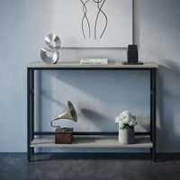 Garvee Slim Console Table 5.9" Narrow Sofa Table, 2 Tier Skinny Console Table with Adjustable Shelf, Slim Behind Couch Table for Living Room, Entryway, Hallway, Foyer - Grey
