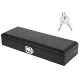 Garvee Heavy Duty Aluminum Truck Bed Tool Box 34.5x12.75x6.4 Inch, Lockable Trailer Toolbox, Durable Black - Black-new