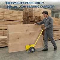 Garvee Panel Dolly Heavy Duty Drywall Cart with 660 lbs Capacity, 10" Rubber Wheels, Steel Frame, Adjustable Clamp, Extended Handle for Construction Sites